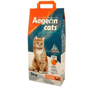 Άμμος γάτας με πορτοκάλι Aegean Cats Orange 5kg
