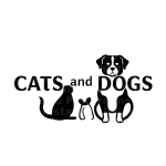 cats dogs logo blck